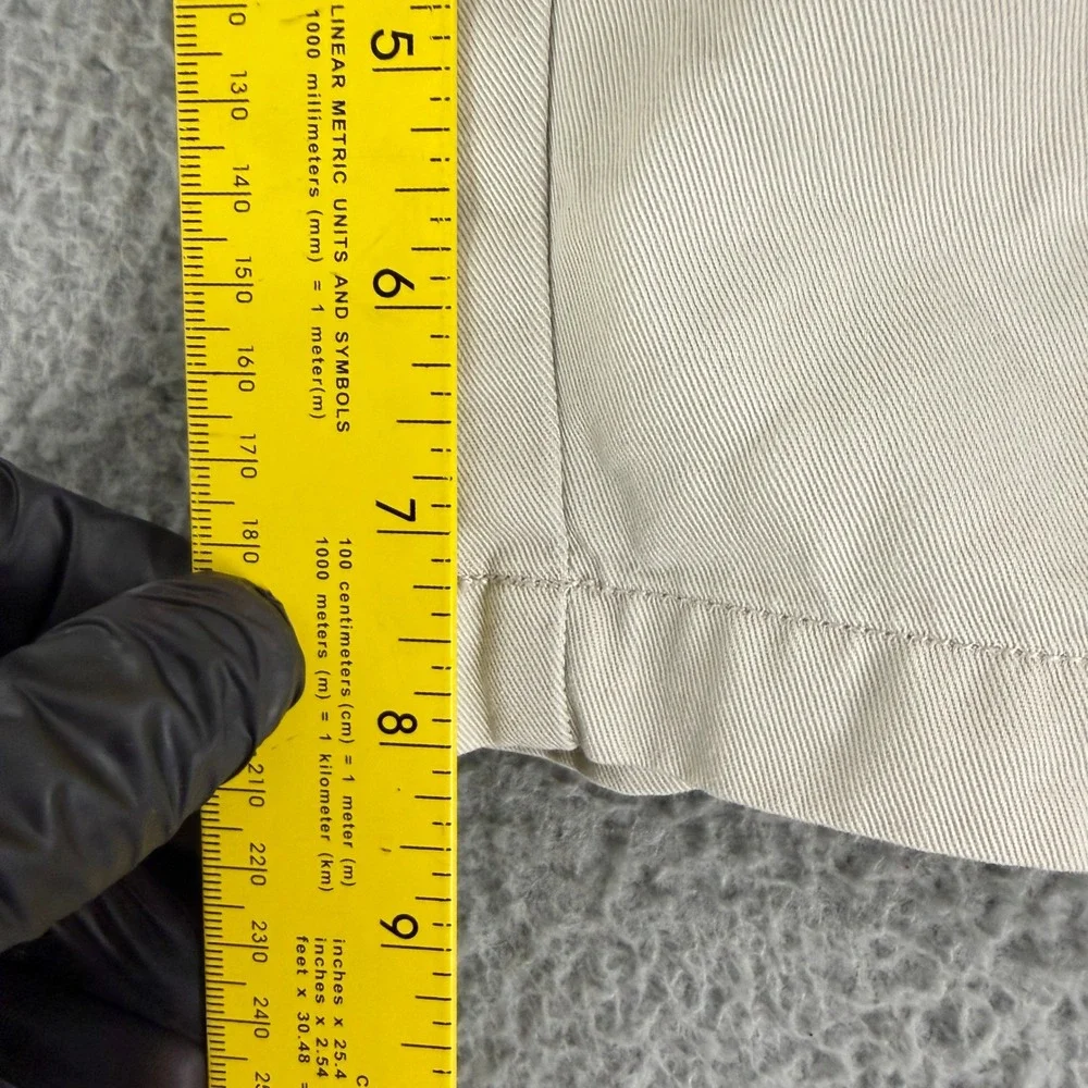 Vintage Moschino Chino Shorts Men's 33 Beige Cotton Twill Pleated Casual Khaki